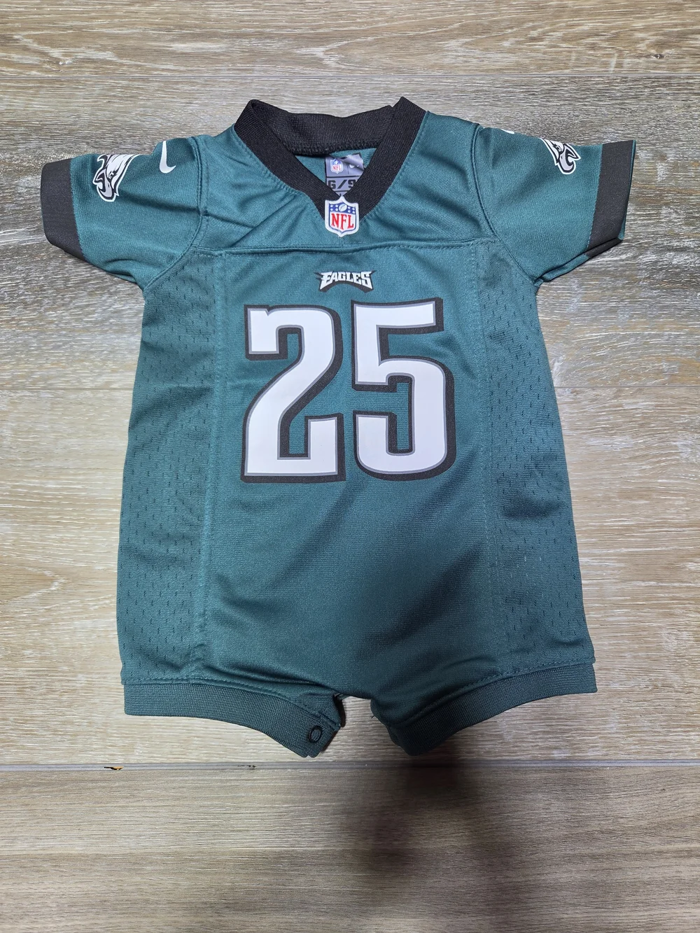 Nike Eagles LeSean McCoy #25 Infant 6/9M Jersey Romper Green